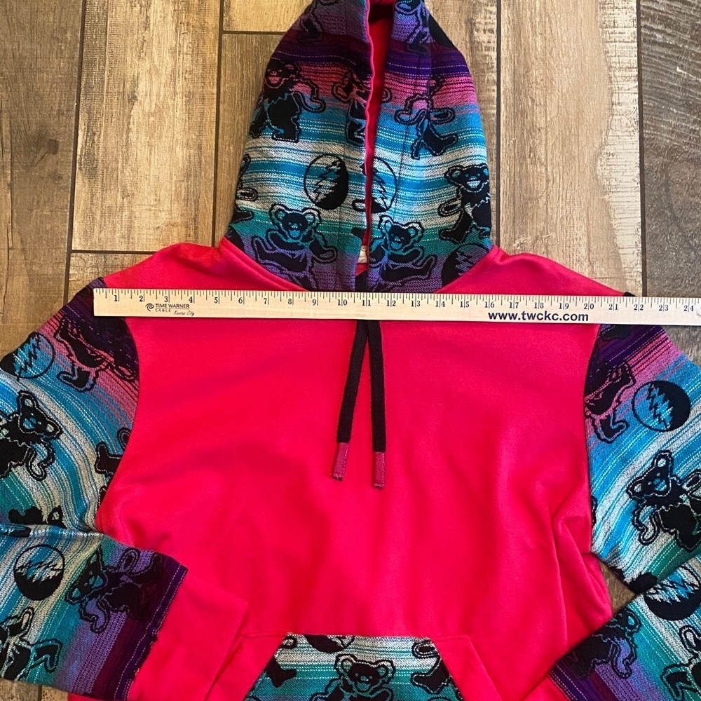 Grateful Dead Ankas Art Vibrant Multicolor Hoodie with Bear Design - Picture 3 of 12